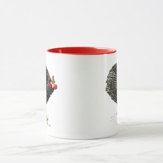 ギニア鶏の鶏肉マグbyアルバカーキアーティスト マグカップ (中央)