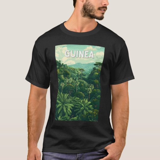 ギニア イラスト 旅行 アート ヴィンテージ Tシャツ (正面)