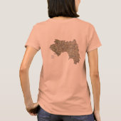 ギニア・コナクリの国旗と地図Tシャツ Tシャツ (裏面)