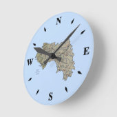 ギニア – コナクリの地図の時計 ラウンド壁時計 (傾斜)