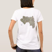 ギニア – コナクリ国旗と地図dk Tシャツ (裏面)