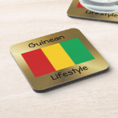ギニア – コナクリ国旗+文字コースター コースター (左側)