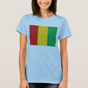 ギニア・コナクリ国旗x地図Tシャツ Tシャツ
