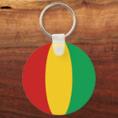 ギニア – コナクリ魚眼国旗のキーチェーン キーホルダー (正面)