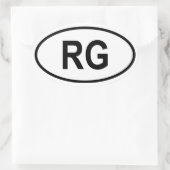 ギニア「RG」 楕円形シール (バッグ)