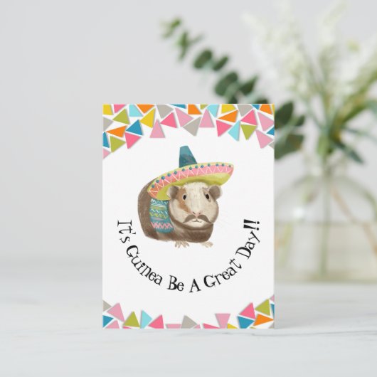 ギニアBe A Day!!自分の素晴らし引用文を追加 ポストカード (スタンド正面)