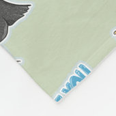 ギニーおもしろいフクロウの大きな鳥まんが フリースブランケット (角)