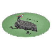 ギニーおもしろいフクロウの鳥のイラストレーション カッティングボード (角)