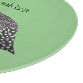 ギニーおもしろいフクロウの鳥のイラストレーション カッティングボード (角)