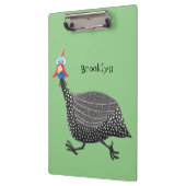 ギニーおもしろいフクロウの鳥のイラストレーション クリップボード (左)