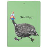 ギニーおもしろいフクロウの鳥のイラストレーション クリップボード (裏面)