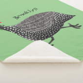 ギニーおもしろいフクロウの鳥のイラストレーション シェルパブランケット (3/4)