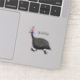 ギニーおもしろいフクロウの鳥のイラストレーション シール