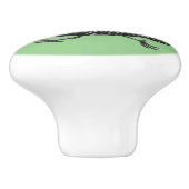 ギニーおもしろいフクロウの鳥のイラストレーション セラミックノブ (側面)