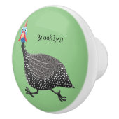 ギニーおもしろいフクロウの鳥のイラストレーション セラミックノブ (右)