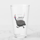 ギニーおもしろいフクロウの鳥のイラストレーション タンブラーグラス (裏面)