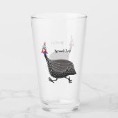 ギニーおもしろいフクロウの鳥のイラストレーション タンブラーグラス (正面)