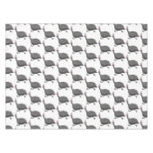 ギニーおもしろいフクロウの鳥のイラストレーション テーブルクロス (正面(横))