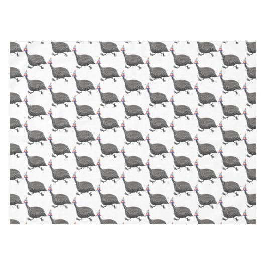 ギニーおもしろいフクロウの鳥のイラストレーション テーブルクロス (正面(横))