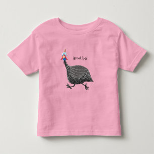 ギニーおもしろいフクロウの鳥のイラストレーション トドラーTシャツ