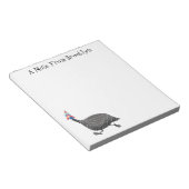 ギニーおもしろいフクロウの鳥のイラストレーション ノートパッド (アングル)