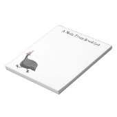 ギニーおもしろいフクロウの鳥のイラストレーション ノートパッド (回転)