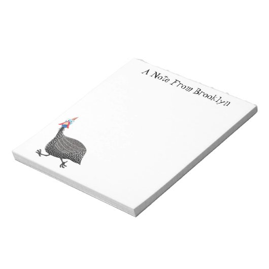 ギニーおもしろいフクロウの鳥のイラストレーション ノートパッド (回転)