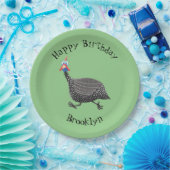 ギニーおもしろいフクロウの鳥のイラストレーション ペーパープレート (パーティー)