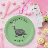 ギニーおもしろいフクロウの鳥のイラストレーション ペーパープレート (パーティー)