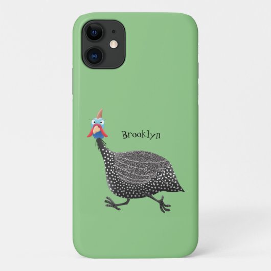 ギニーおもしろいフクロウの鳥のイラストレーション Case-Mate iPhoneケース (裏面)