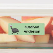 ギニーおもしろいフクロウの鳥のパーソナライズされた漫画 ラベル (貼付)