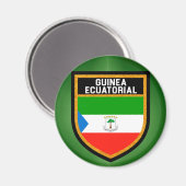 ギニーのEcuatorialの旗 マグネット (正面/裏面)