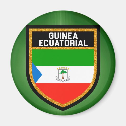 ギニーのEcuatorialの旗 マグネット (正面)
