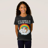ギニーピグが女性に贈り物 Tシャツ (正面フル)