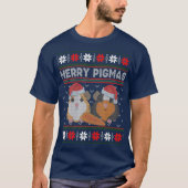 ギニーピグクリスマスメリーピグマスブリーセーター Tシャツ (正面)