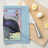 ギニー三鳥 キッチンタオル (四つ折り)