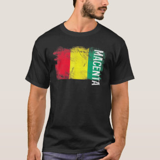 ギニー人男性女性子供のためのマカンタギニア国旗 Tシャツ