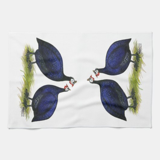 ギニー王室の紫色ペア キッチンタオル (横)