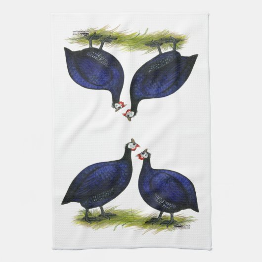 ギニー王室の紫色ペア キッチンタオル (縦)