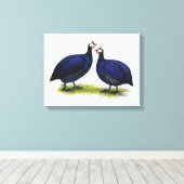 ギニー王室の紫色ペア キャンバスプリント (インサイチュ (ウッドフロア))