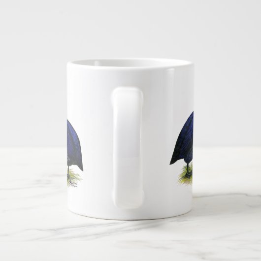 ギニー王室の紫色ペア ジャンボコーヒーマグカップ (裏面)