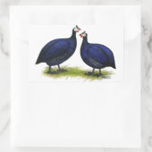 ギニー王室の紫色ペア 長方形シール (バッグ)