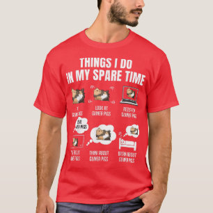 ギニー豚の暇な時にやること Tシャツ