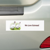 ギニー：白 バンパーステッカー (車上)
