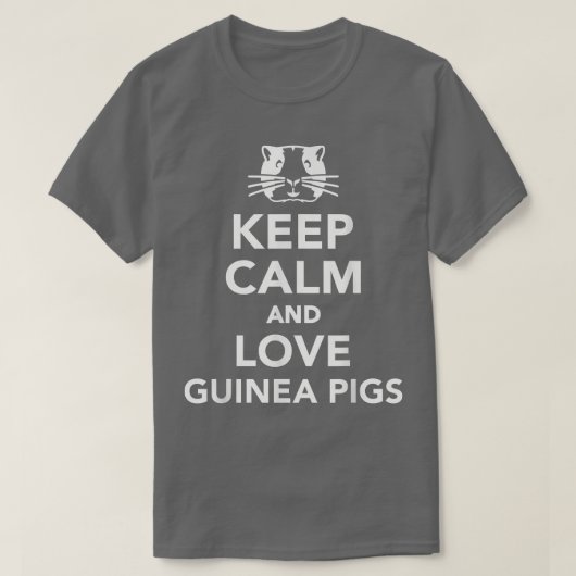 ギニ保アの豚を愛し穏やかに Tシャツ (デザイン正面)