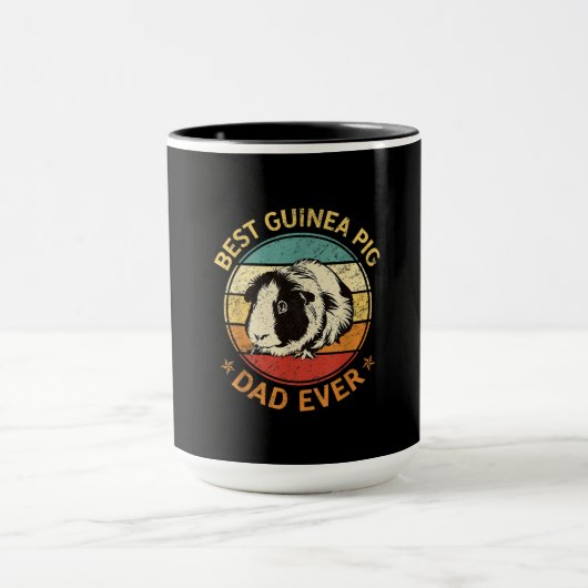ギニ最高のアピグパパエバおもしろいーギニアピグダディ マグカップ (中央)