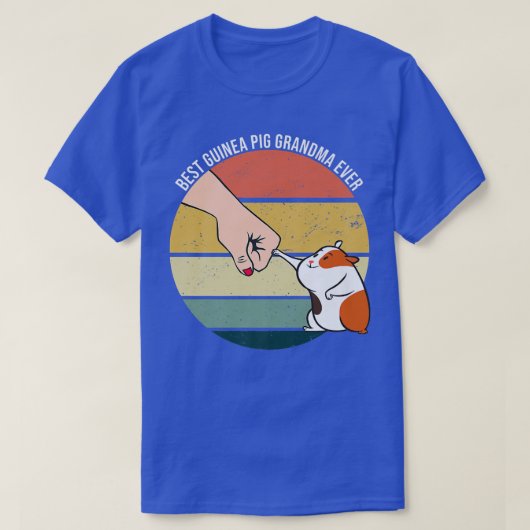 ギニ最高のア豚おばあちゃん今まで毛皮のポテト国内 Tシャツ (デザイン正面)
