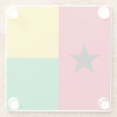 ギネアビサウの国旗 ガラスコースター (裏面)