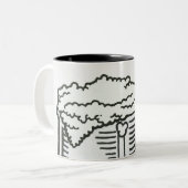 ギネスの白黒イラストレーション ツートーンマグカップ (正面左)