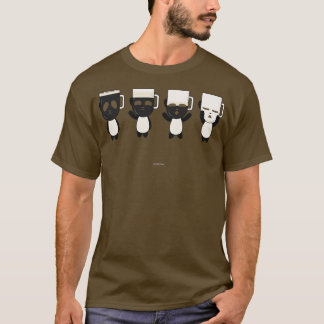 ギネスパンダビールパターンブラック Tシャツ